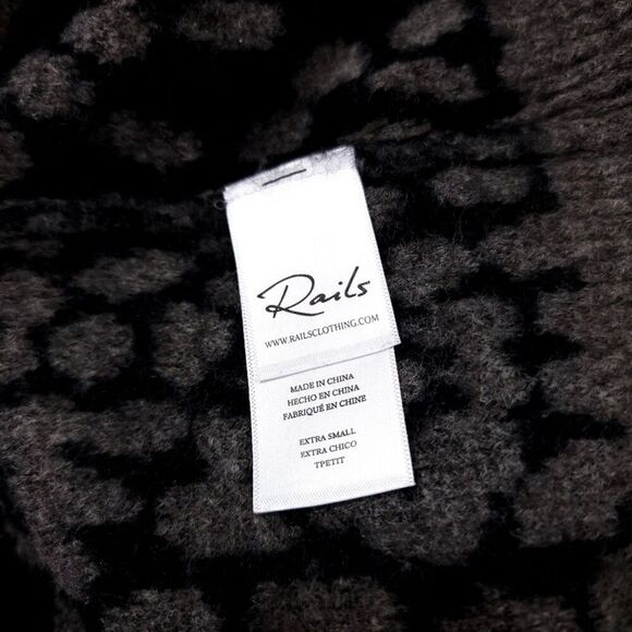 RAILS Chance Cashmere Wool Crew Neck Pullover Sweater Dalmatian Spot Minimal xs - Picture 10 of 11